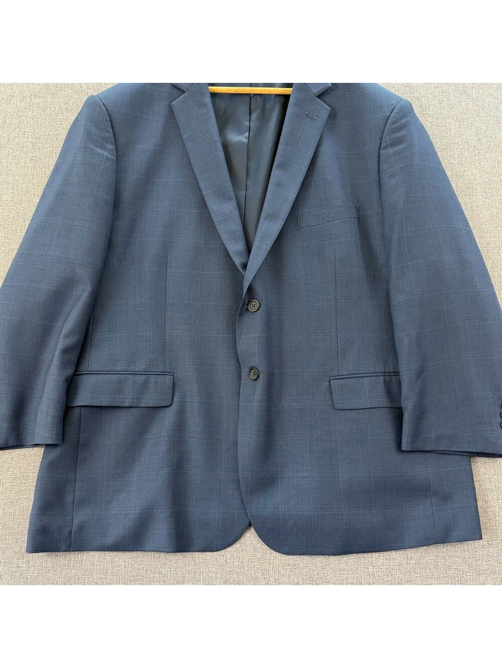 Pronto Uomo Platinum 52R Blue Plaid 2 Button Sport Coat Blazer Modern Fit